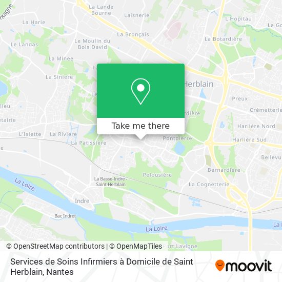 Services de Soins Infirmiers à Domicile de Saint Herblain map