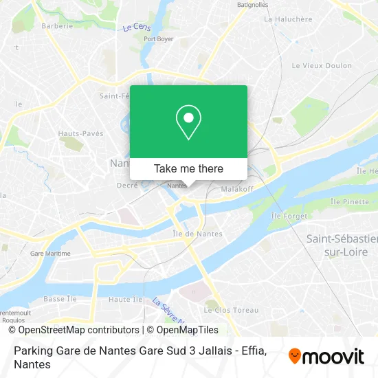 Parking Gare de Nantes Gare Sud 3 Jallais - Effia map