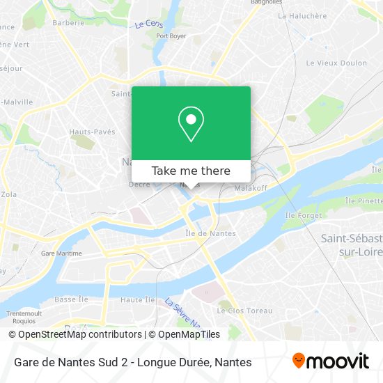Gare de Nantes Sud 2 - Longue Durée map