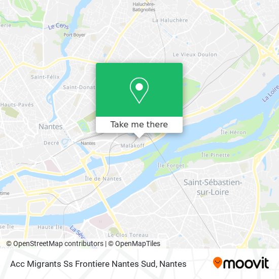 Acc Migrants Ss Frontiere Nantes Sud map