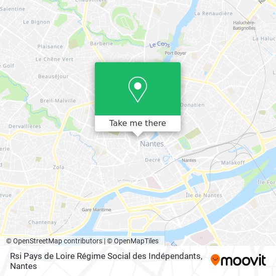 Rsi Pays de Loire Régime Social des Indépendants map