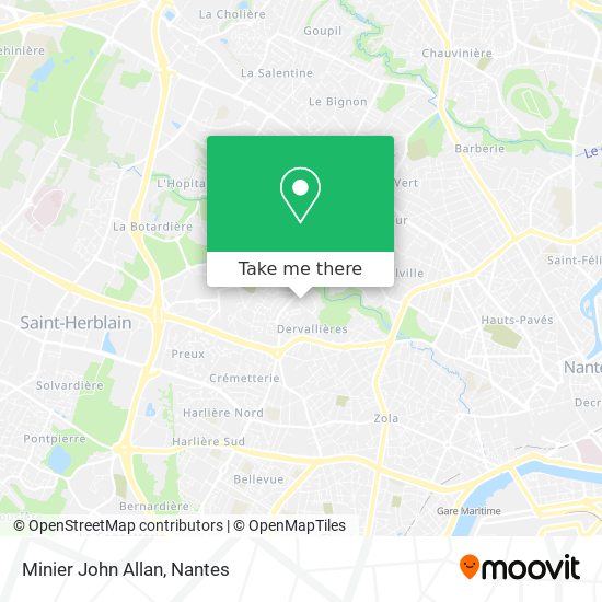 Minier John Allan map