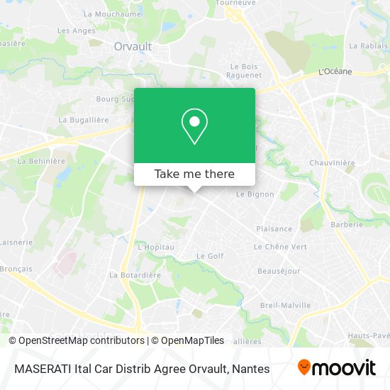 MASERATI Ital Car Distrib Agree Orvault map