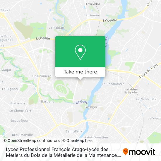 Mapa Lycée Professionnel François Arago-Lycée des Métiers du Bois de la Métallerie de la Maintenance