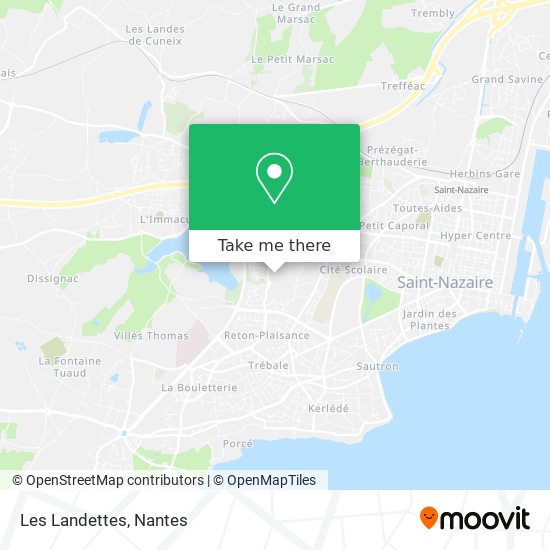 Les Landettes map
