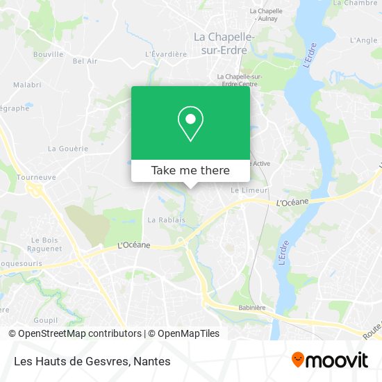 Les Hauts de Gesvres map