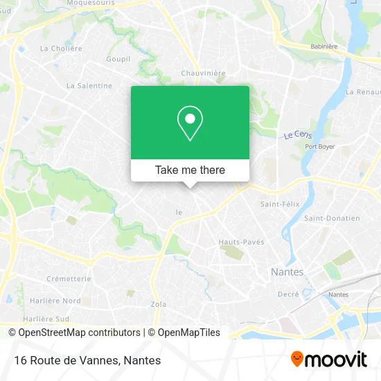 Mapa 16 Route de Vannes