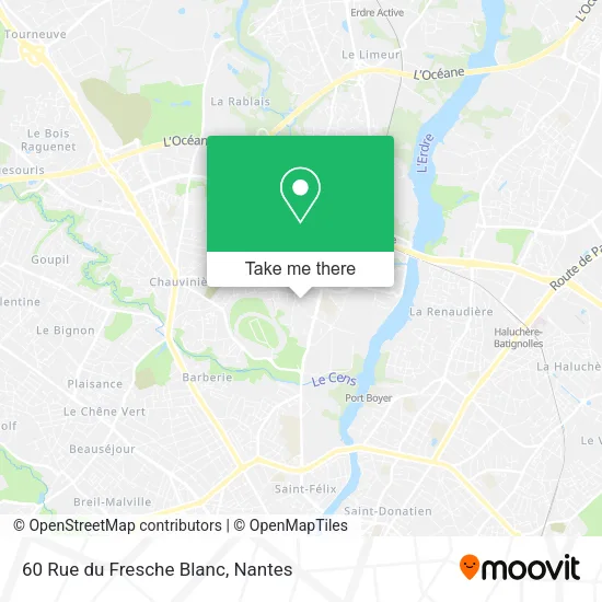 Mapa 60 Rue du Fresche Blanc