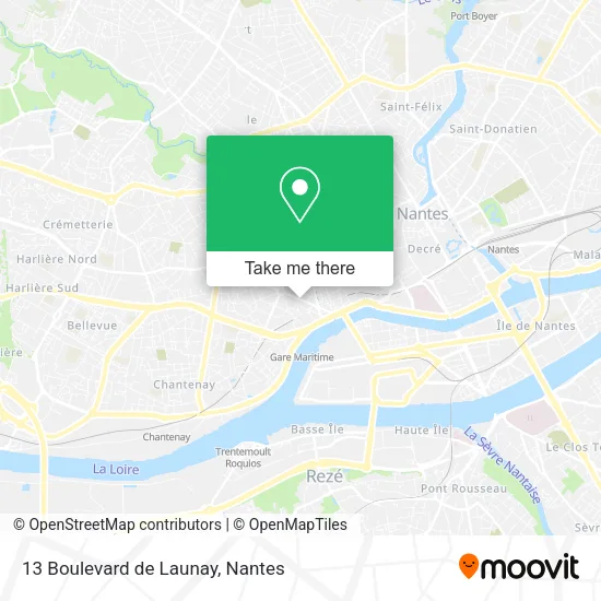 Mapa 13 Boulevard de Launay
