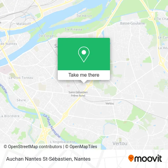 Mapa Auchan Nantes St-Sébastien