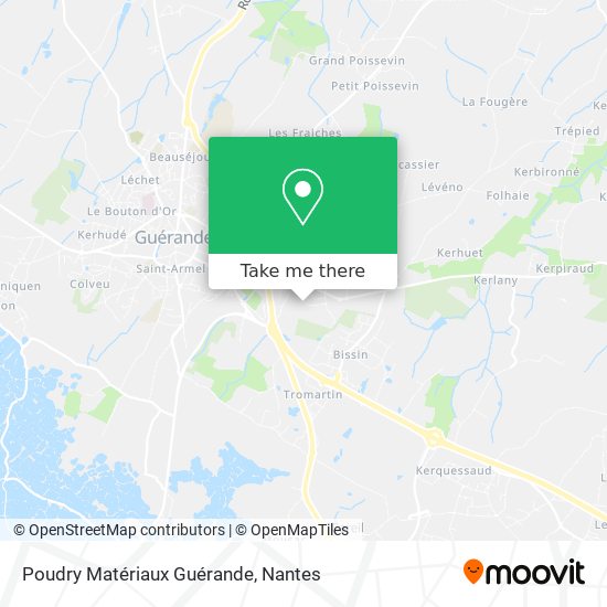 Poudry Matériaux Guérande map