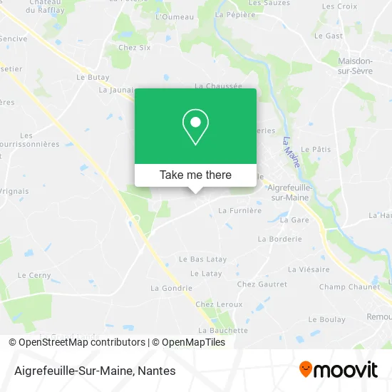 Mapa Aigrefeuille-Sur-Maine