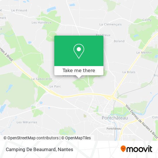 Camping De Beaumard map