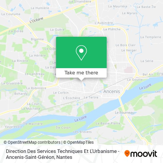 Mapa Direction Des Services Techniques Et L'Urbanisme - Ancenis-Saint-Géréon