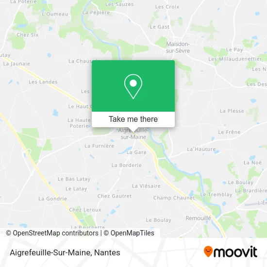 Mapa Aigrefeuille-Sur-Maine
