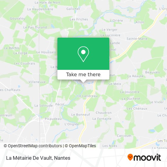 La Métairie De Vault map