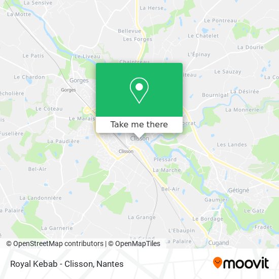 Royal Kebab - Clisson map