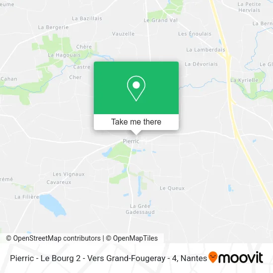 Pierric - Le Bourg 2 - Vers Grand-Fougeray - 4 map
