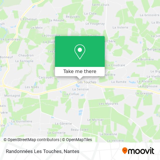 Randonnées Les Touches map