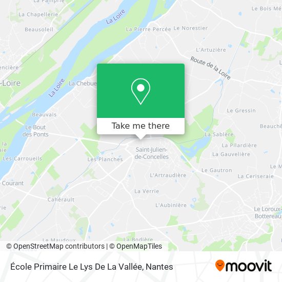 Mapa École Primaire Le Lys De La Vallée