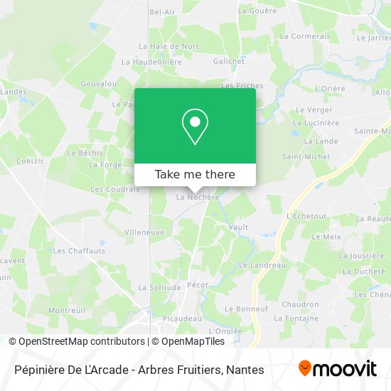 Pépinière De L'Arcade - Arbres Fruitiers map