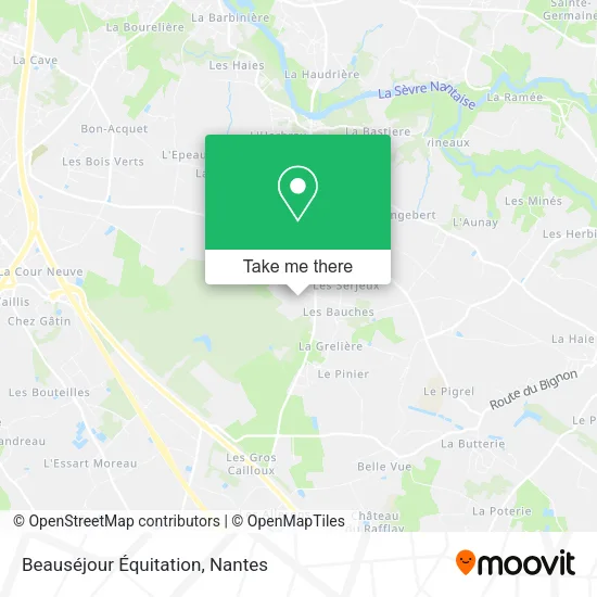 Mapa Beauséjour Équitation