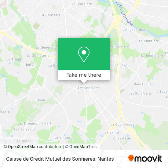 Caisse de Credit Mutuel des Sorinieres map