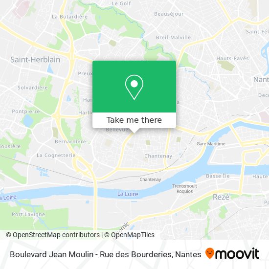 Boulevard Jean Moulin - Rue des Bourderies map