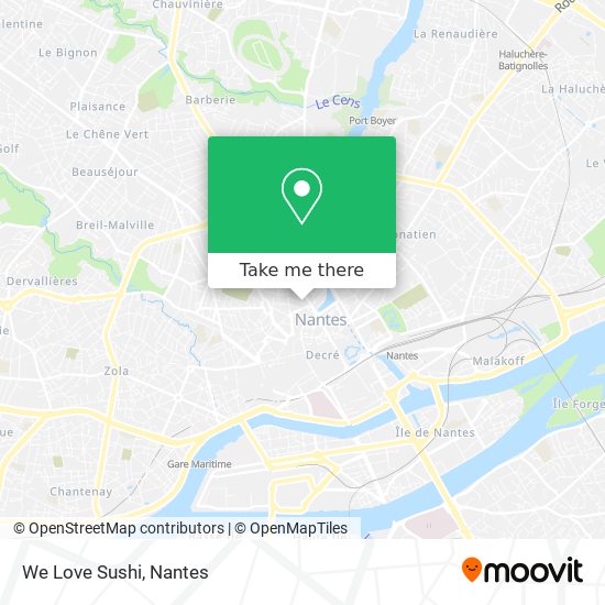 We Love Sushi map