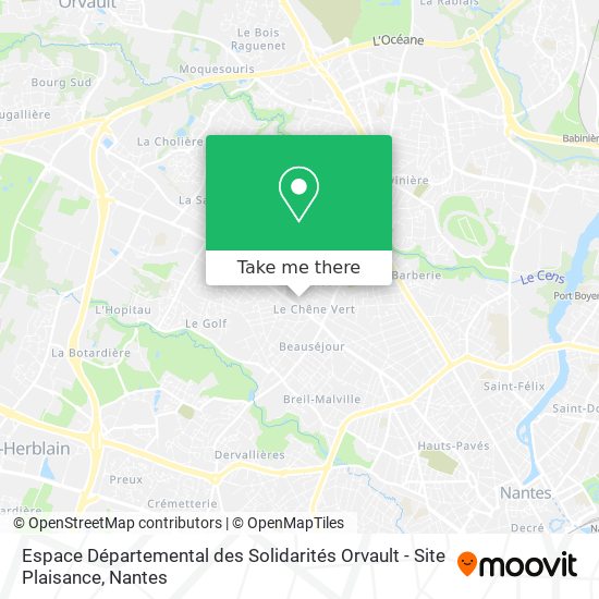 Espace Départemental des Solidarités Orvault - Site Plaisance map
