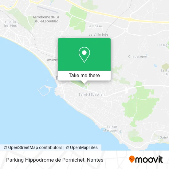 Parking Hippodrome de Pornichet map