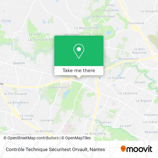 Contrôle Technique Sécuritest Orvault map