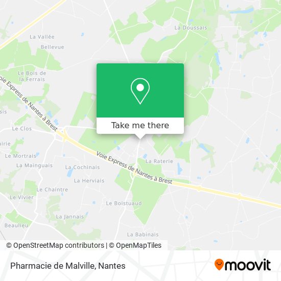 Mapa Pharmacie de Malville