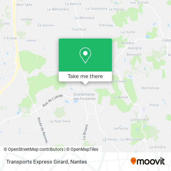 Transports Express Girard map