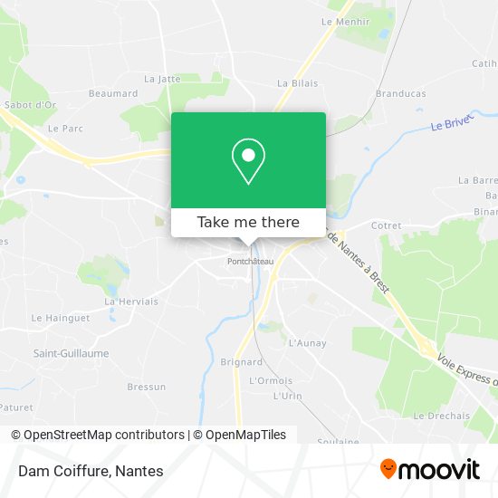 Dam Coiffure map