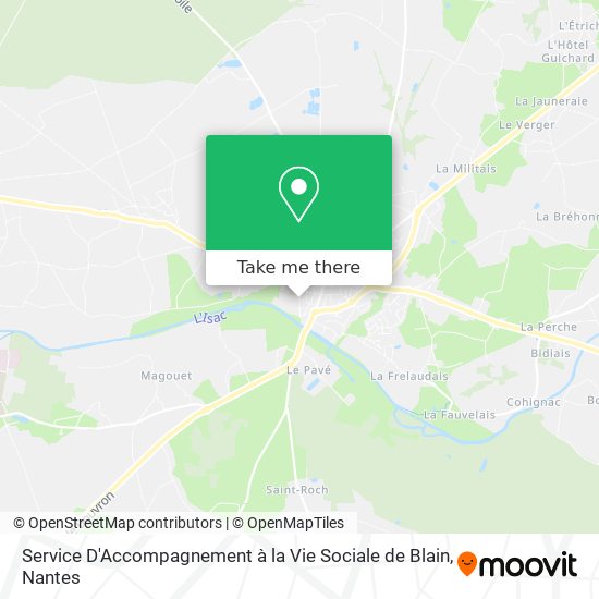 Service D'Accompagnement à la Vie Sociale de Blain map