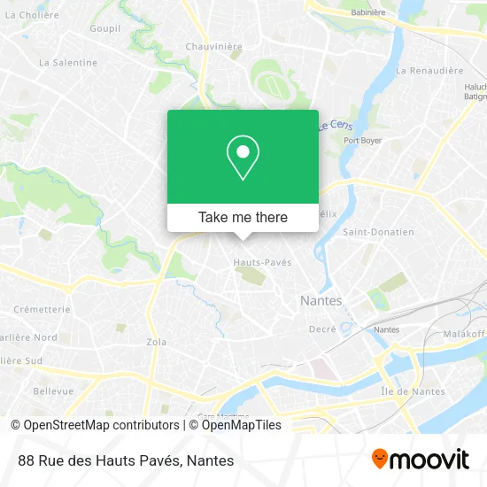 88 Rue des Hauts Pavés map
