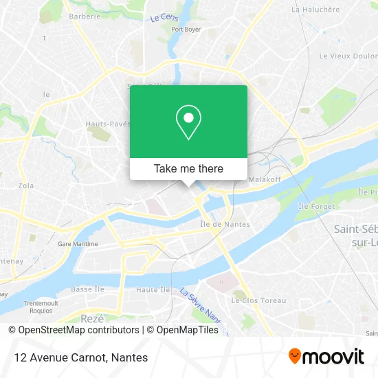 Mapa 12 Avenue Carnot