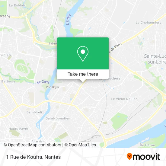Mapa 1 Rue de Koufra