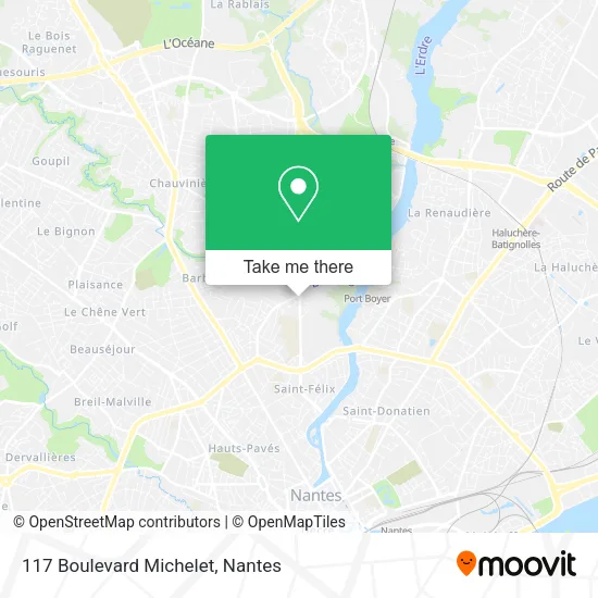 Mapa 117 Boulevard Michelet