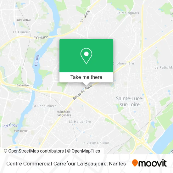 Centre Commercial Carrefour La Beaujoire map
