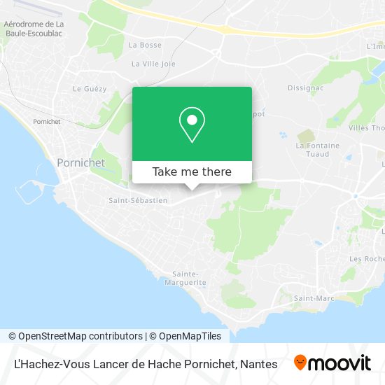 L'Hachez-Vous Lancer de Hache Pornichet map