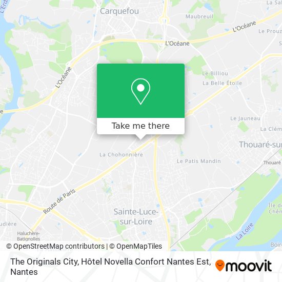 The Originals City, Hôtel Novella Confort Nantes Est map