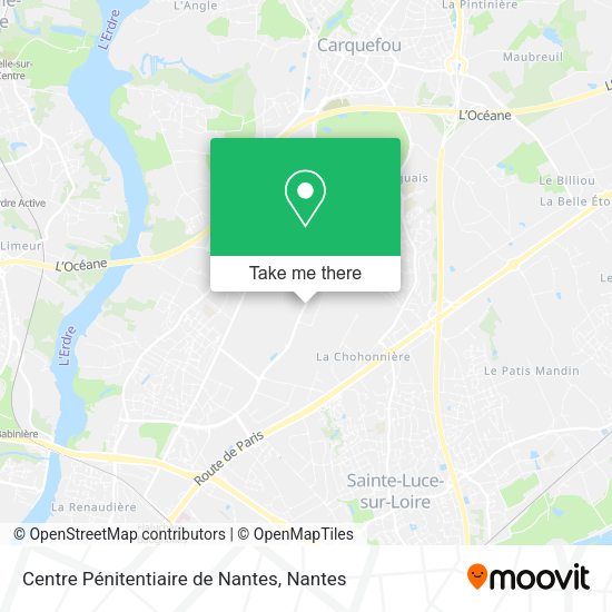 Centre Pénitentiaire de Nantes map