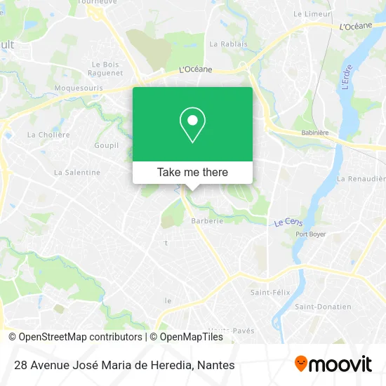 Mapa 28 Avenue José Maria de Heredia
