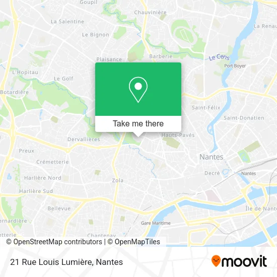 Mapa 21 Rue Louis Lumière