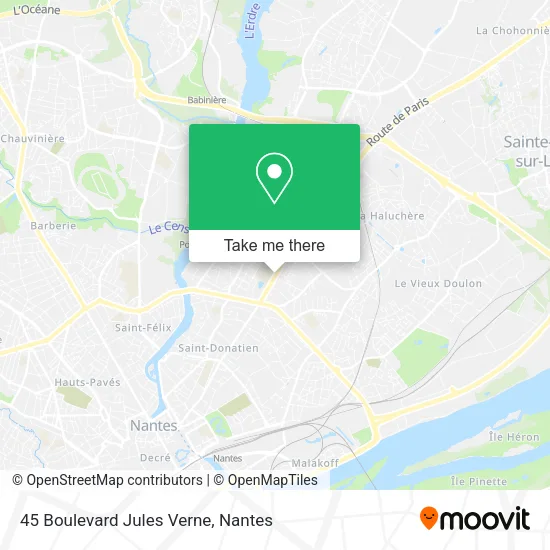 Mapa 45 Boulevard Jules Verne
