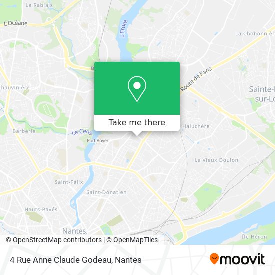 Mapa 4 Rue Anne Claude Godeau