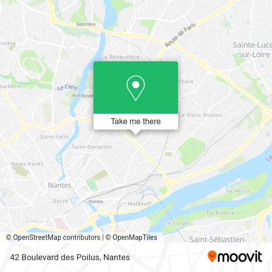 Mapa 42 Boulevard des Poilus