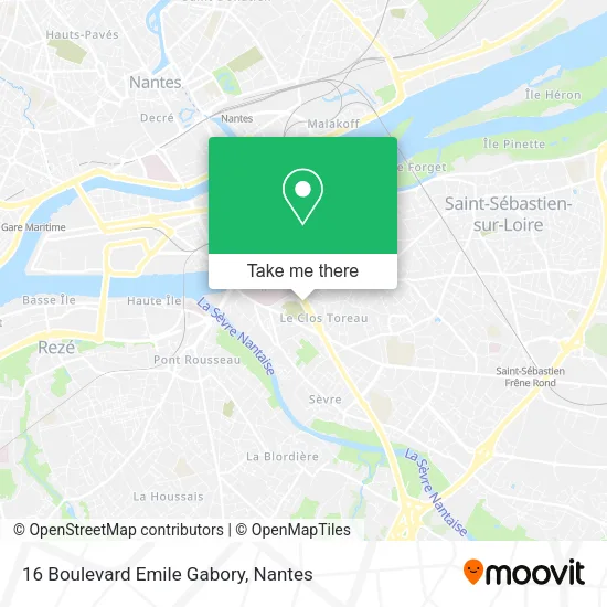 Mapa 16 Boulevard Emile Gabory